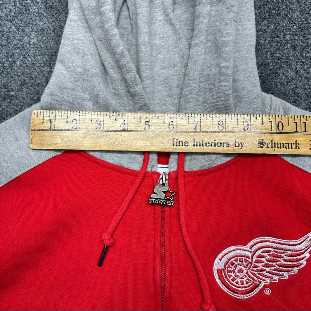 Detroit Red Wings Starter Full Zip Fleece Hoodie Jacket G-III NHL - Picture 11 of 12